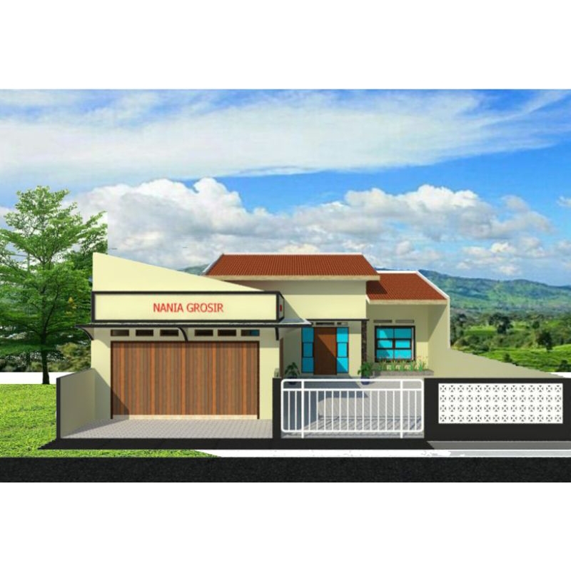 Desain rumah 1 lantai harga permeter