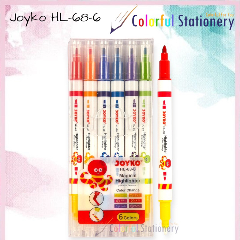 

Highlighter Magical / Stabilo / Penanda Joyko HL-68-6 (Set)