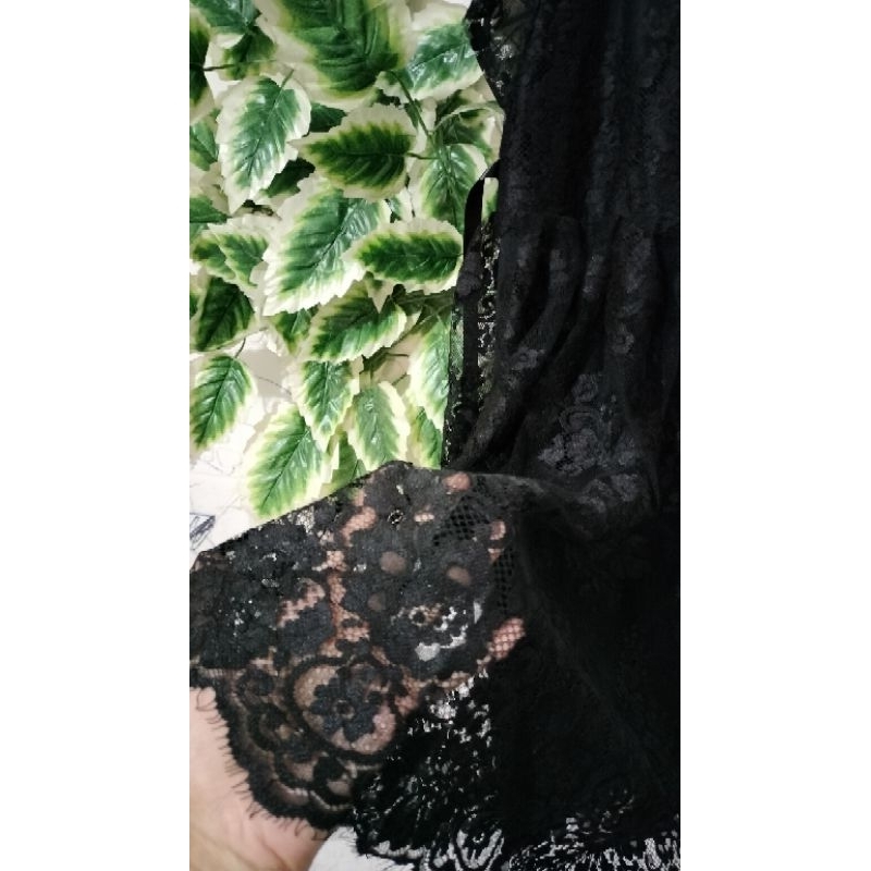RB Dress brukat anak, gaun anak warna hitam