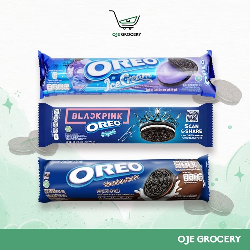 

OREO BESAR - BISKUIT ROLL DENGAN KRIM - ORIGINAL - CHOCOLATE CREAM - ICE CREAM - BLACKPINK