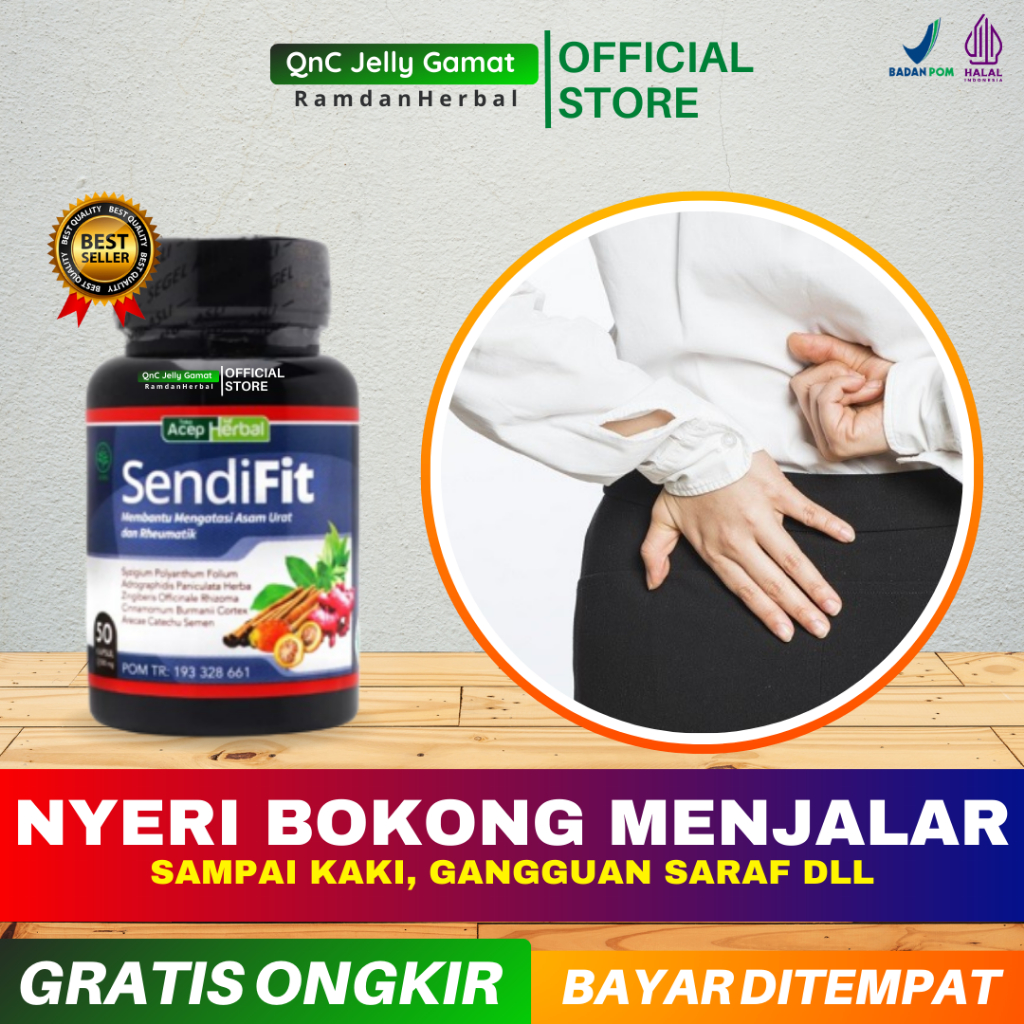 Obat Nyeri Bokong Sampai Kaki Menjalar Gangguan Saraf Syaraf Kejepit Ketarik SendiFit Asli Bpom