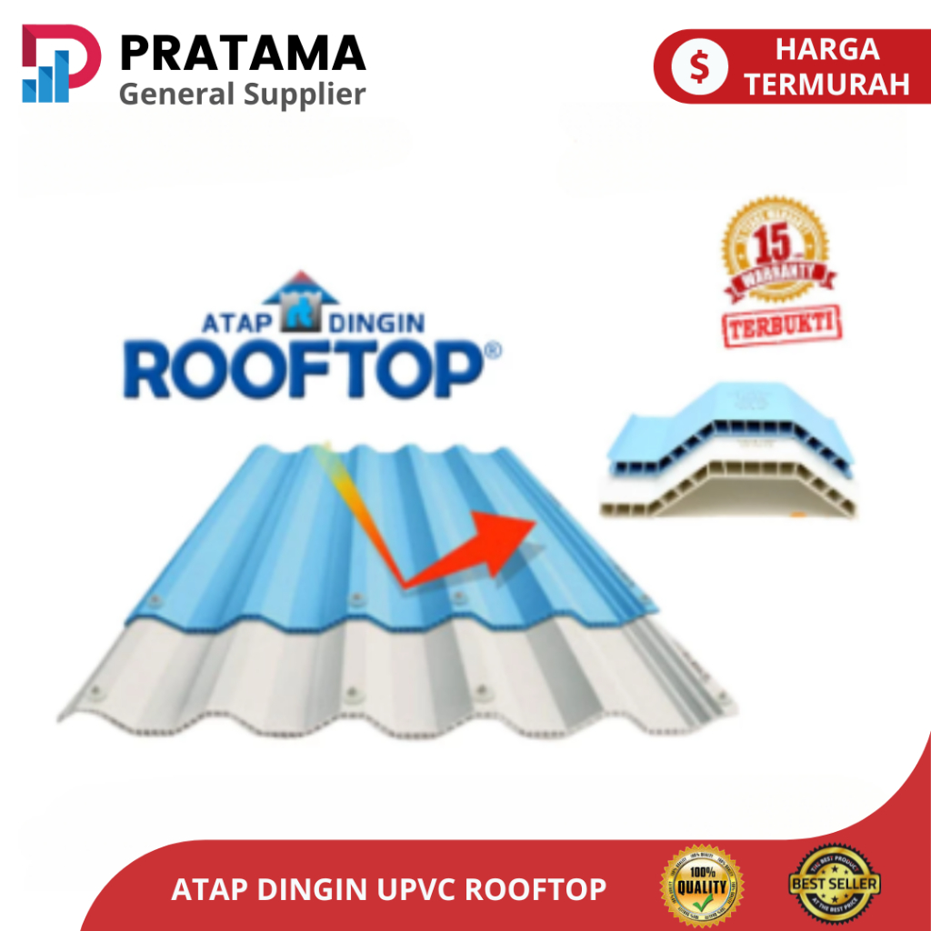 Atap upvc /atap dingin Rooftop Upvc Putih / surabaya