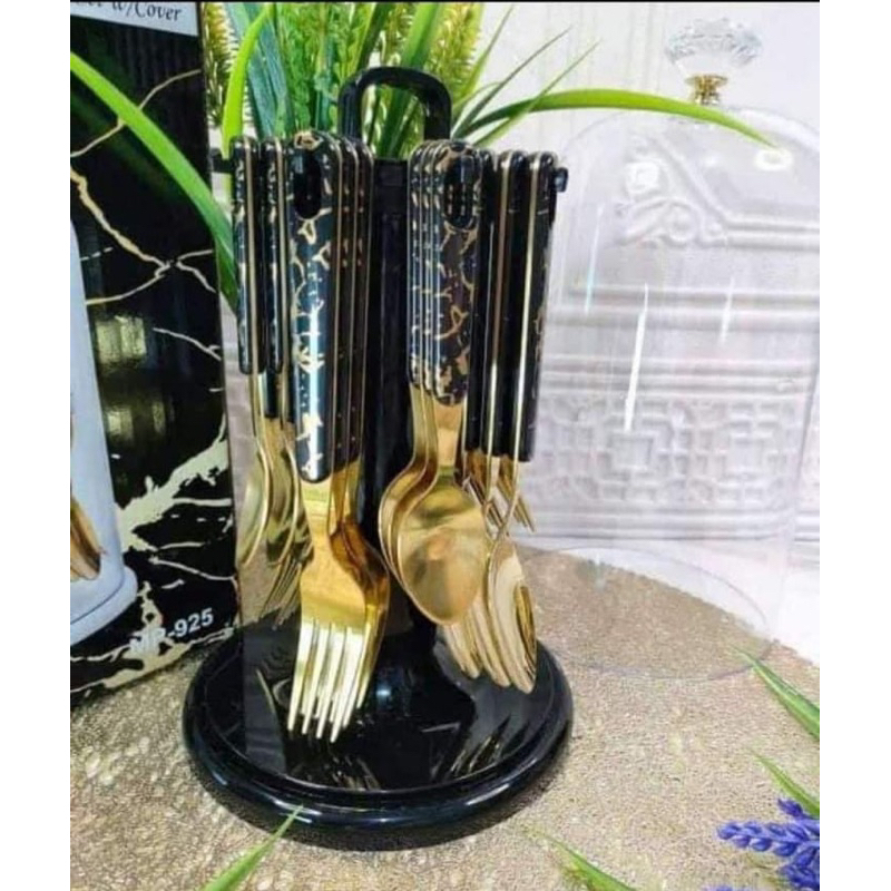 Fiorenza Sendok set Marbel Gold