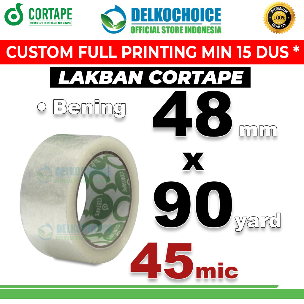 

Lakban 48mm x 90yard CORTAPE BENING Plakban Isolasi OPP Tape / SATUAN