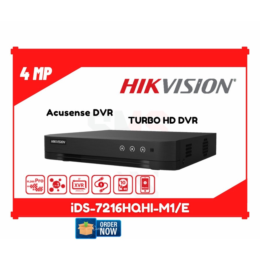 DVR 16 CHANNEL 5MP HIKVISION + HARDISK 7216HQHI M1/E ORIGINAL HIKVISION