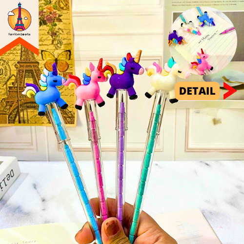 

Pensil Susun Motif Unicorn Run Pensil Refill Isi Ulang Stacking Pencil Funny Unicorn Fly Refill Pencil Fancy Best Gift Present For Birthday Event Souvenir Alat Tulis Kantor Sekolah Ready Grosir Kado Ulang Tahun READY COD