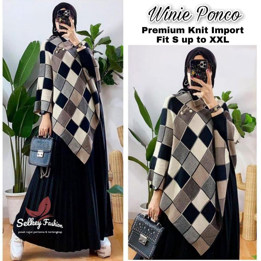 WINIE PONCO BATWING BLOUSE RAJUT ORI BY SELKEY