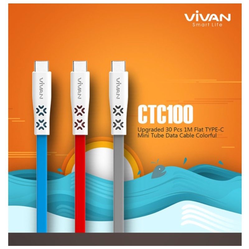KABEL DATA VIVAN TYPE C CTC100 / KABEL DATA / USB TYPE C / VIVAN