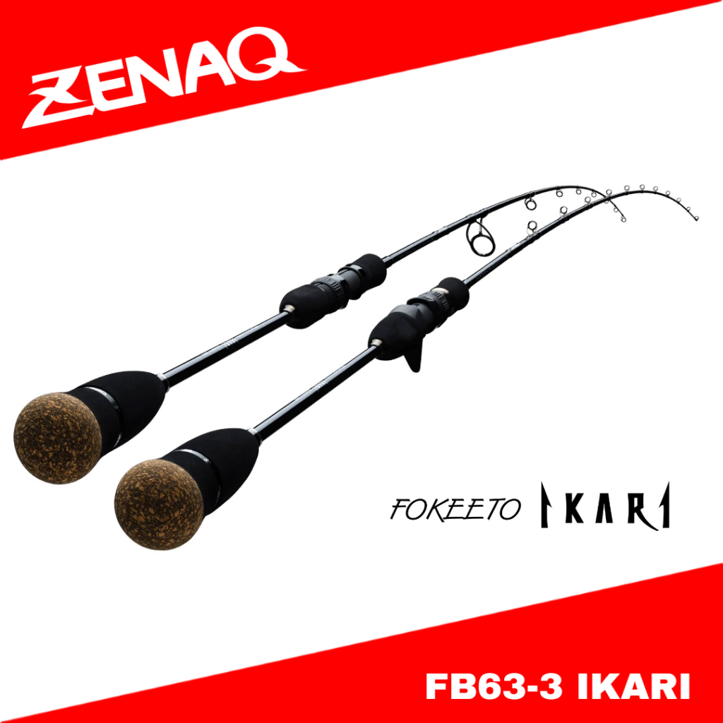 Zenaq Baitcasting Rod Fokeeto FB63-3 Ikari