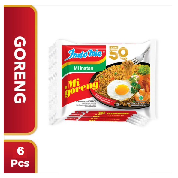 

Indomie Goreng 6 Bungkus @85Gr - Gallery Shanum