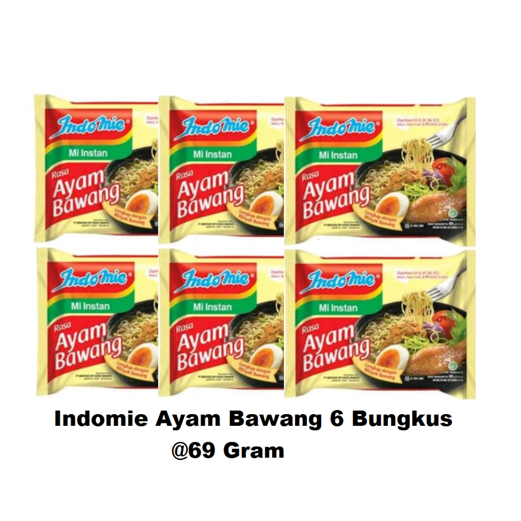 

Indomie Ayam Bawang 6 Bungkus @69Gr - Gallery Shanum