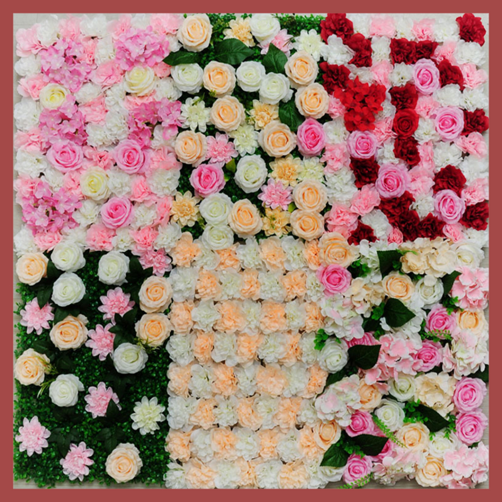 Bunga Panel Dinding Bunga Artificial Wall Flower Dekorasi Hiasan BG36