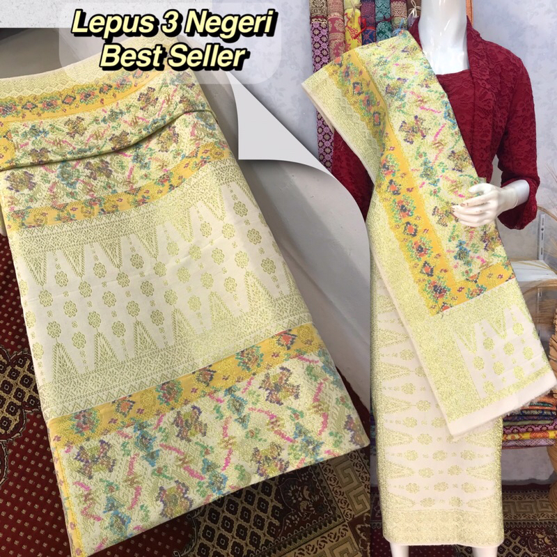 Songket Lepus 3 Negeri Best Seller-Asli Tenun Tangan Palembang