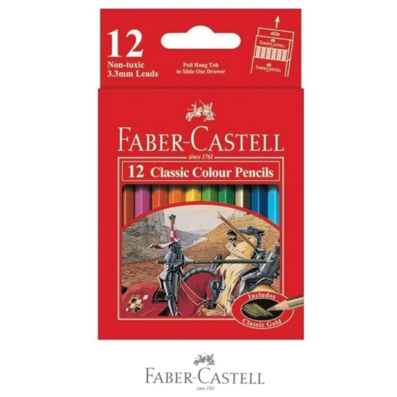 

Faber Castell 12 Classic Colour Pencils Pensil Warna Pendek Color Pencil 100% Original