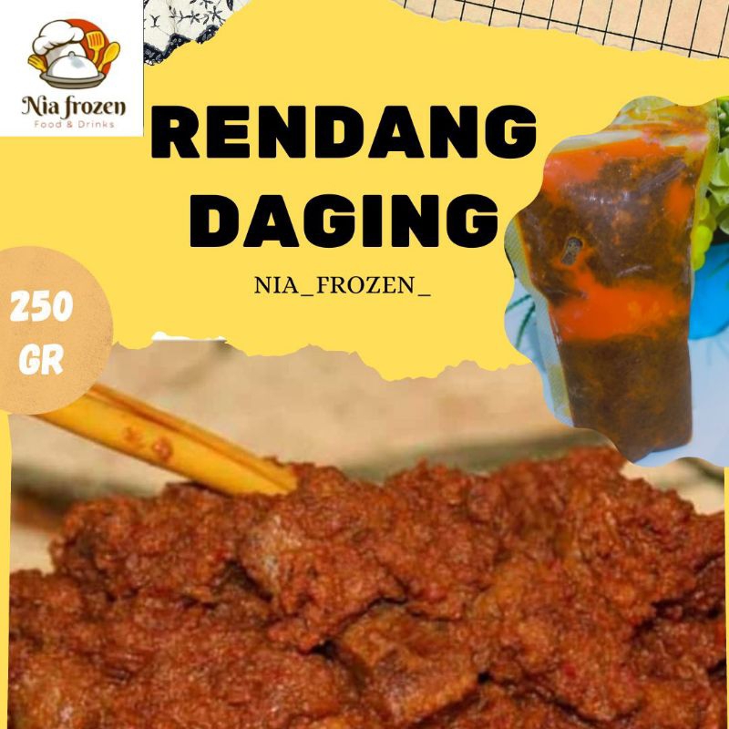 

rendang daging sapi 250gr / Frozen / Beku
