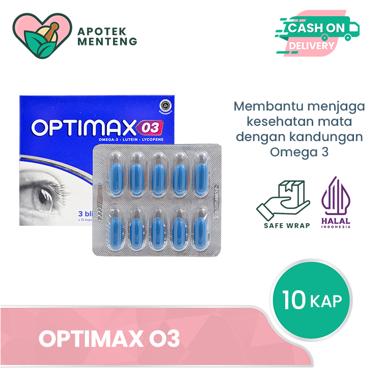 Optimax O3 10 Kapsul - Vitamin dan Suplemen Kesehatan Mata