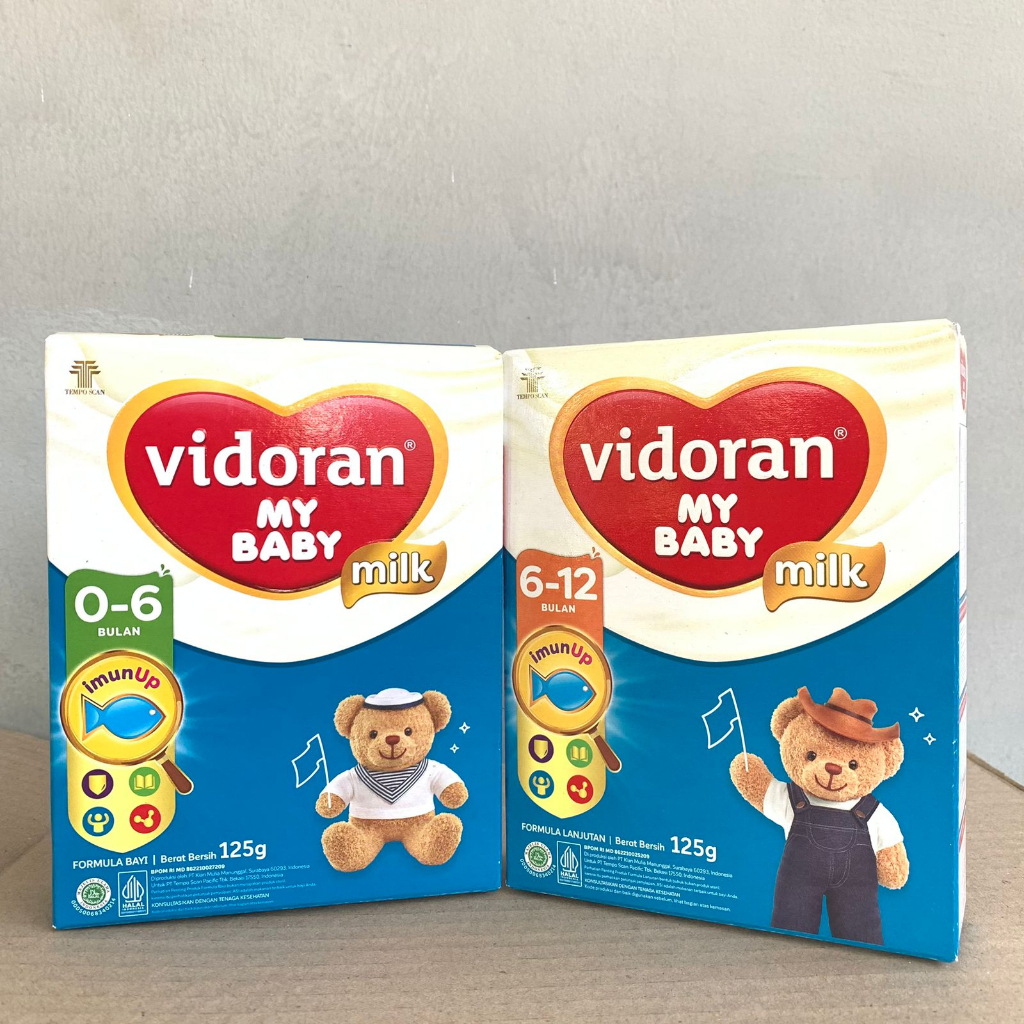 Susu Formula VIDORAN MY BABY 0-6 bulan dan 6-12 bulan BOX 125 gram