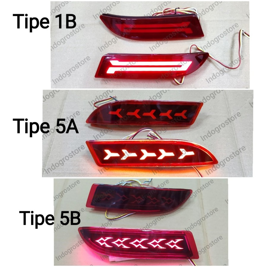 Lampu Reflektor Bumper Belakang LED Mobil All New Avanza Xenia 2012 2013 2014 2015 2016 2017 2018