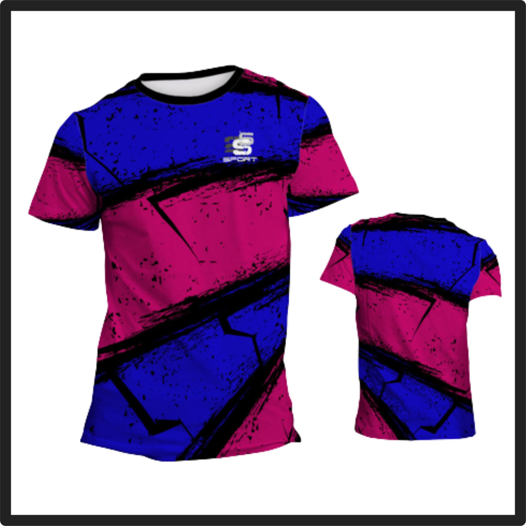 [NeoJersey] Jersey Olahraga Running Pria Kerah O Custom Printing 7