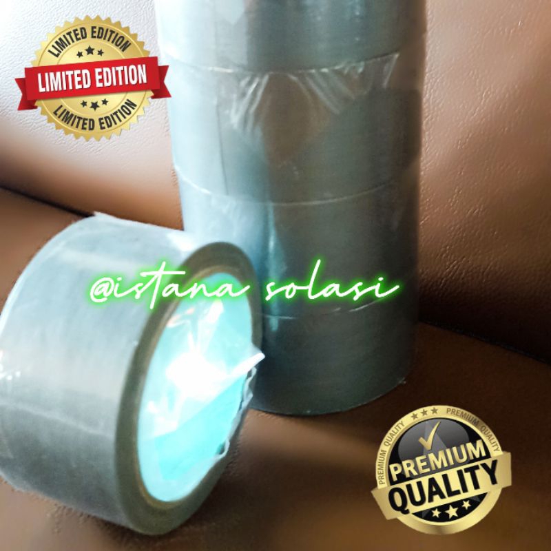 cloth tape lakban kain warna silver
