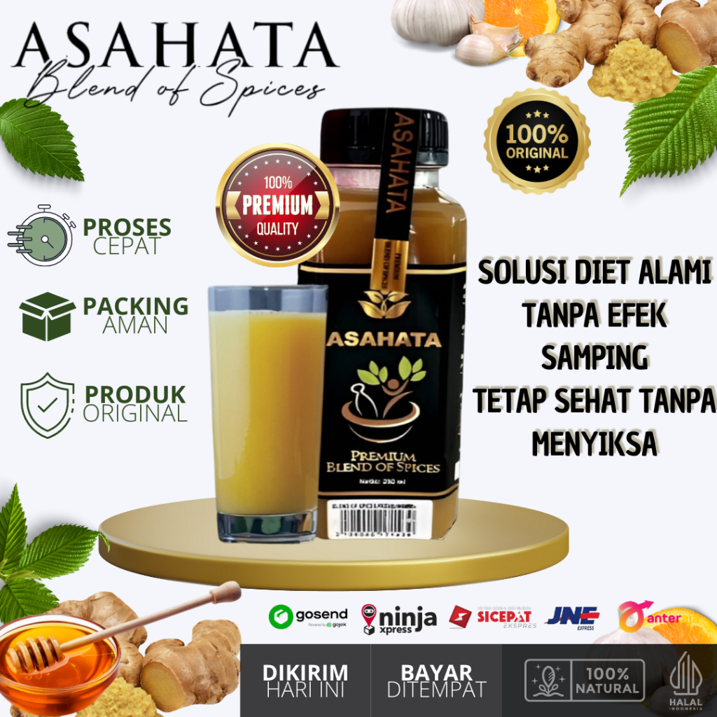 

(250ML) Asahata Herbal Jus Bawang Putih Tunggal Healthy Juice Cuka Apel Jahe Merah Lemon dan Madu Diet Herbal Peluntur Lemak Alami Menurunkan Berat Badan