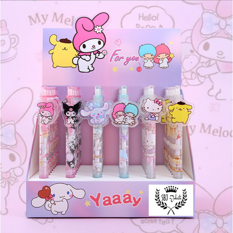 

Pulpen gel pen Sanrio Mix ballpoint alat tulis 0.5mm stationery RANDOM