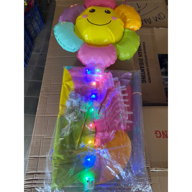 (BISA COD) Mainan Anak Balon Matahari Stick Hidup Lampu Foto Vidio Asli