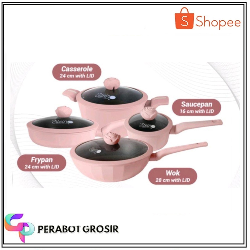 Stein Cookware GLAMOUR ROSE Series 4 in 1 complete set