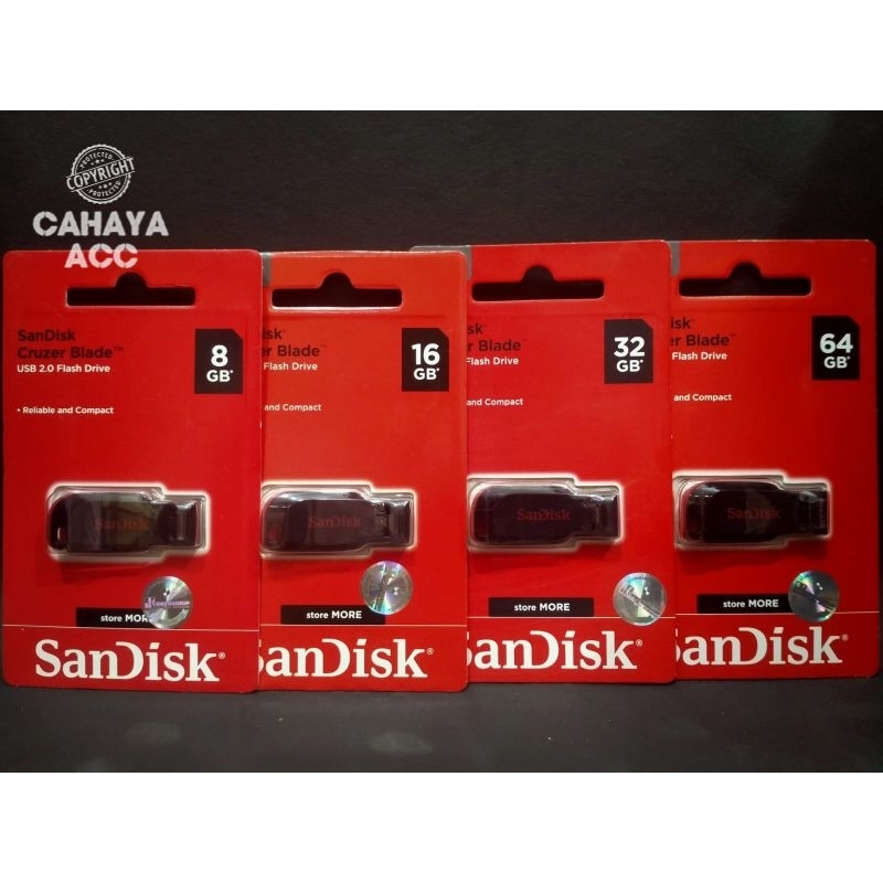 Flashdisk SanDisk Cruzer Blade 8GB 16GB 32GB 64GB ORI 100%