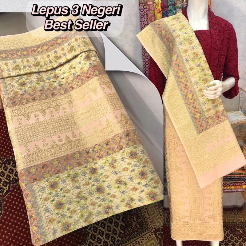 Songket Lepus 3 Negeri Best Seller-Asli Tenun Tangan Palembang