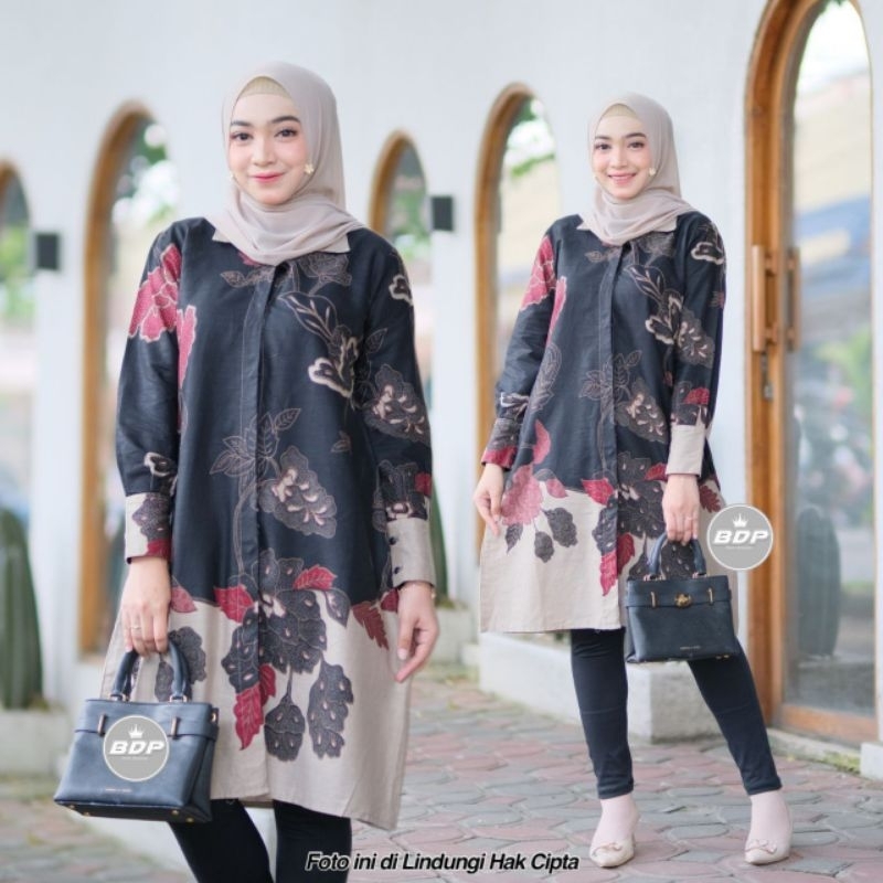 Tunik terkini Tunik wanita lengan panjang