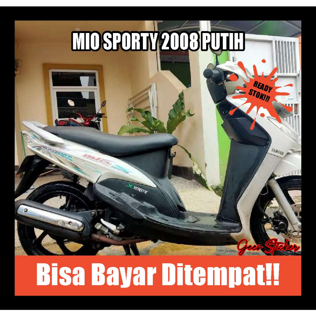 striping mio sporty 2008 putih