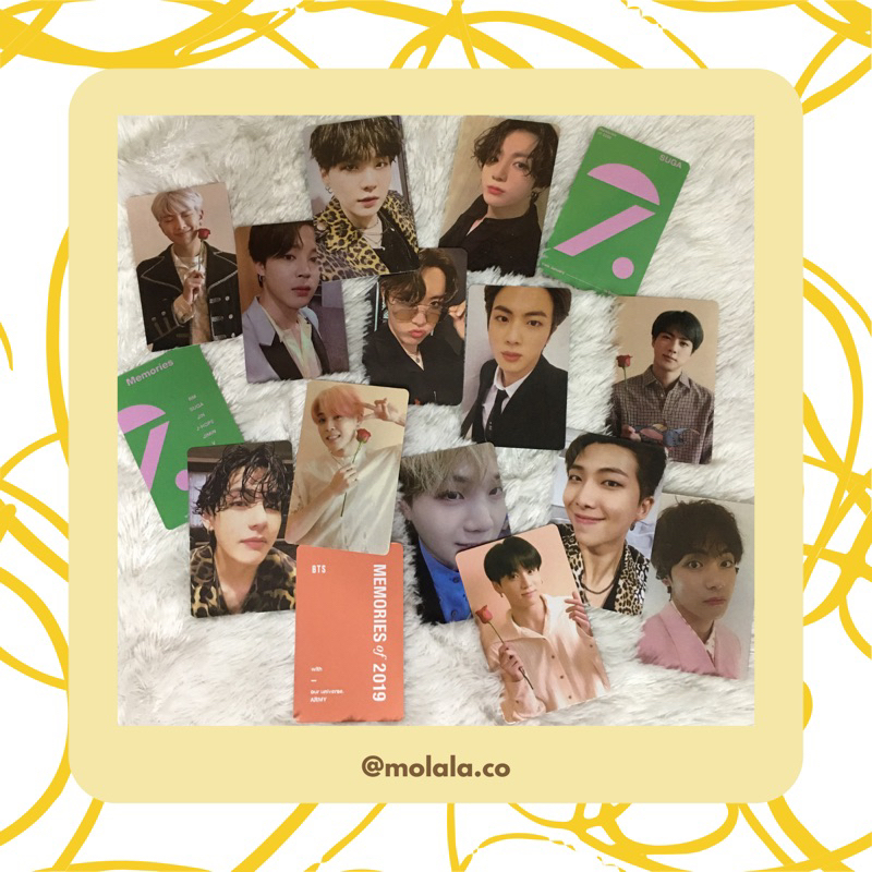 BTS DVD BLURAY MEMORIES OF 2017 2018 2019 2020 PHOTOCARD UNOFFICIAL