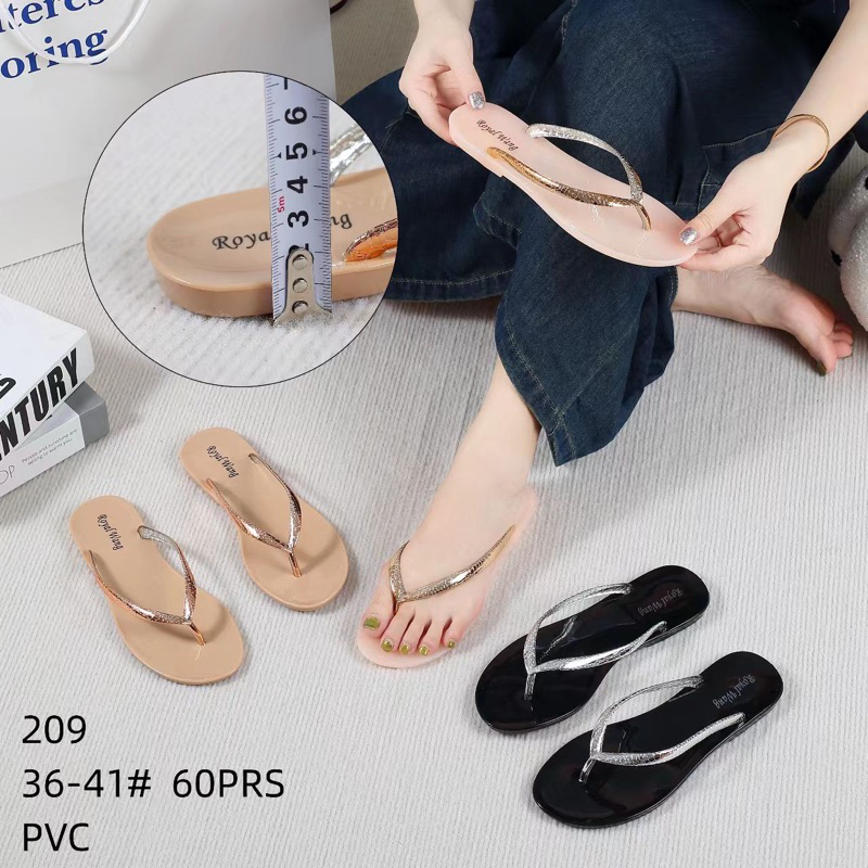 sandal jepit jelly glossy wanita