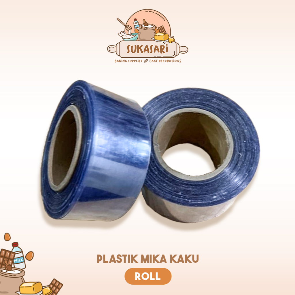 Sukasari - Mika Kaku Roll / Mika Kaku Pinggir Kue / Plastik Mika Cake Tiramisu Gulungan / Mika Roll 