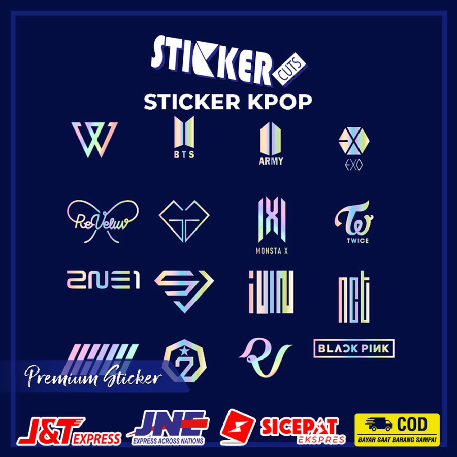 STIKER CUSTOM MOTOR HELM STICKER LOGO STICKER CUTTING LOGO KPOP HOLOGRAM KEREN FREE CUSTOM DESAIN