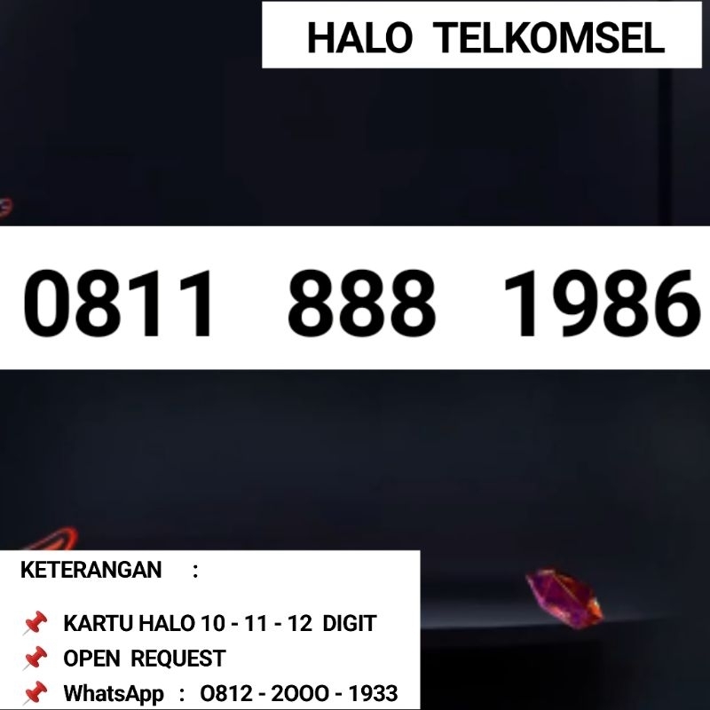 NOMOR CANTIK TELKOMSEL HALO 11 DIGIT 4G SERI TAHUN LAHIR 1986 TELKOMSEL HALO TRIPEL TRIPLE 888