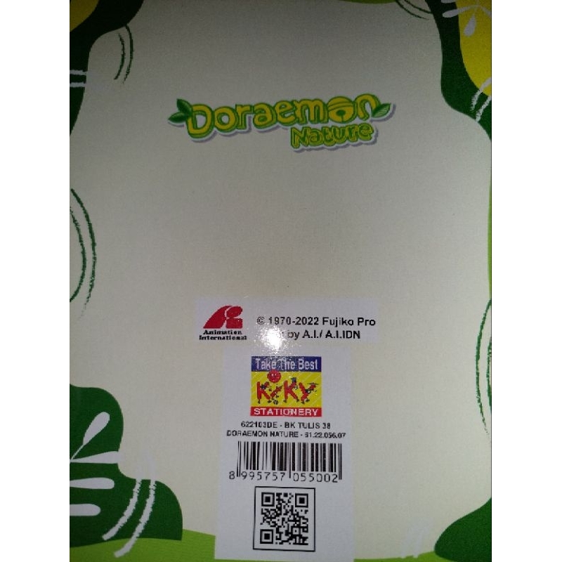 

Buku Kiky A5 38 Lembar Doraemon