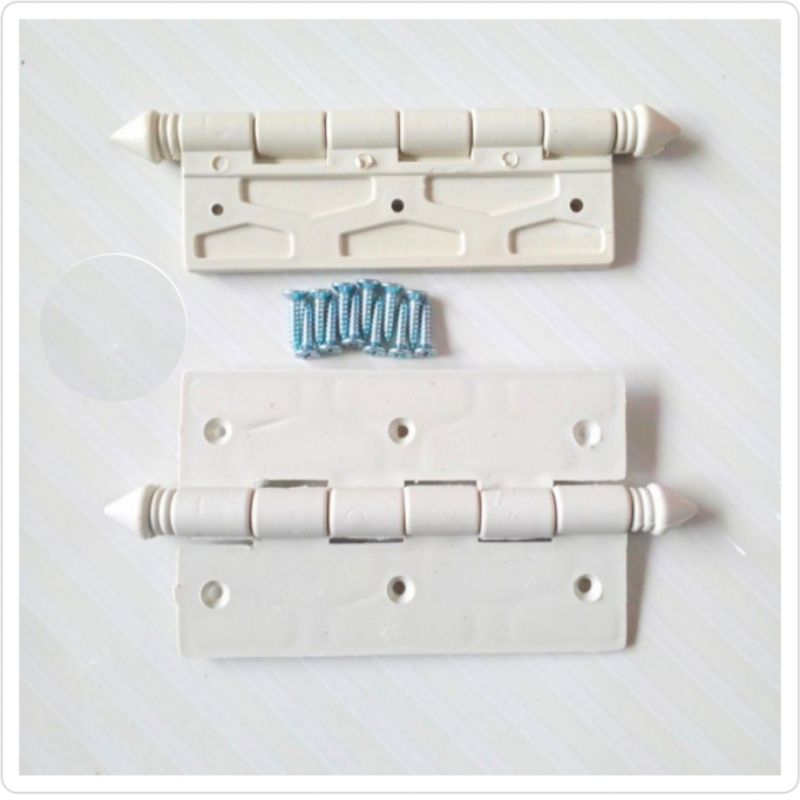 Engsel Pintu Plastik Pvc 4,5" Inch l Engsel Pintu Wc Kamar Mandi