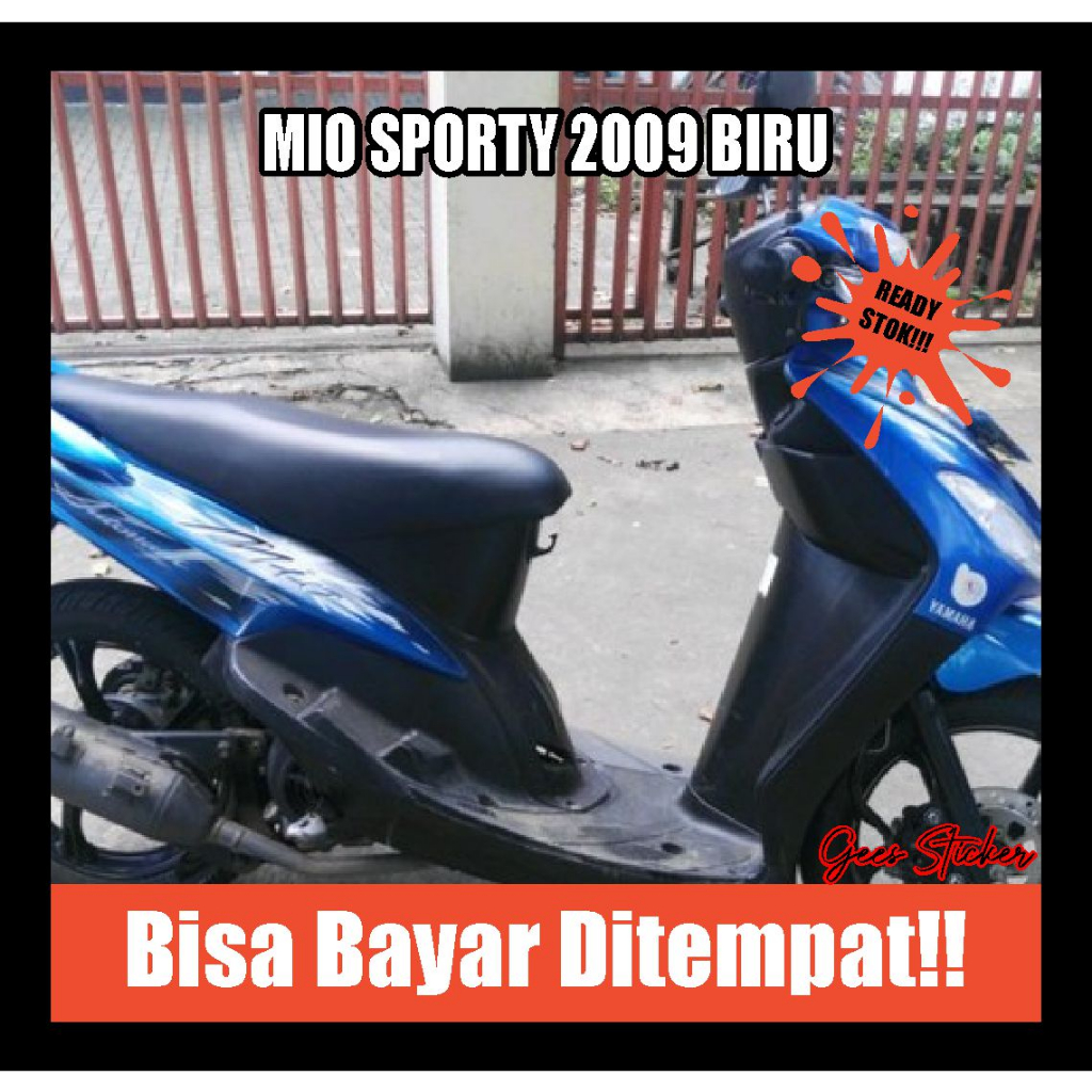 striping mio sporty 2009 biru