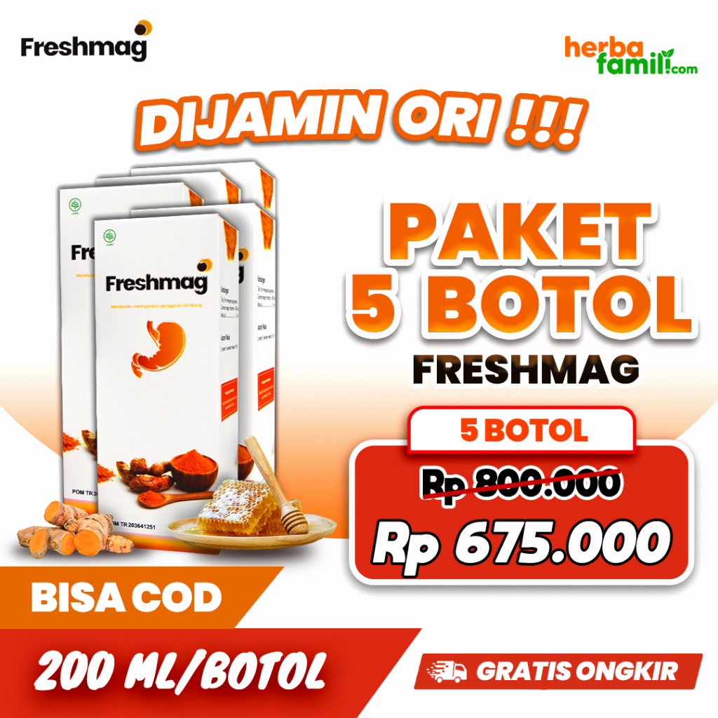 

5 BOTOL FRESHMAG 100% ORIGINAL OFFICIAL 5 BOTOL | Madu Asam Lambung Asli Obat Herbal Freshmaag Fresh Mag Fresh Maag Freshmag Ampuh Atasi Asam Lambung Secara Alami Freshmag