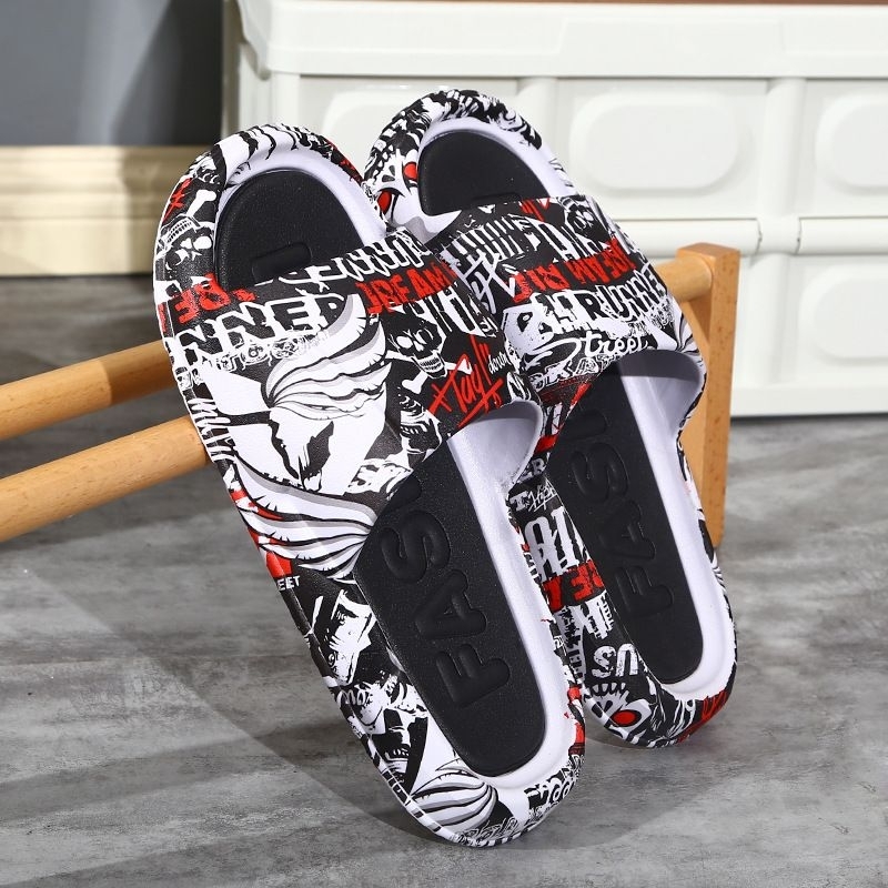 Dominasea Sandal Pria Slide Sendal Pria Full Printing Sendal Wanita Korea Sandal Pria Korea Sendal S