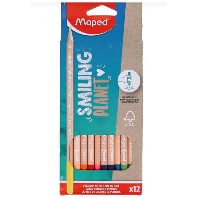 

Maped Smiling Planet FSC Color Pencils 12's OT831800 (Pensil Warna)