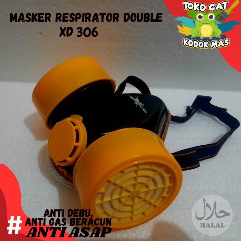 MASKER RESPIRATOR ANTI DEBU/ANTI GAS BERACUN/DOUBLE
