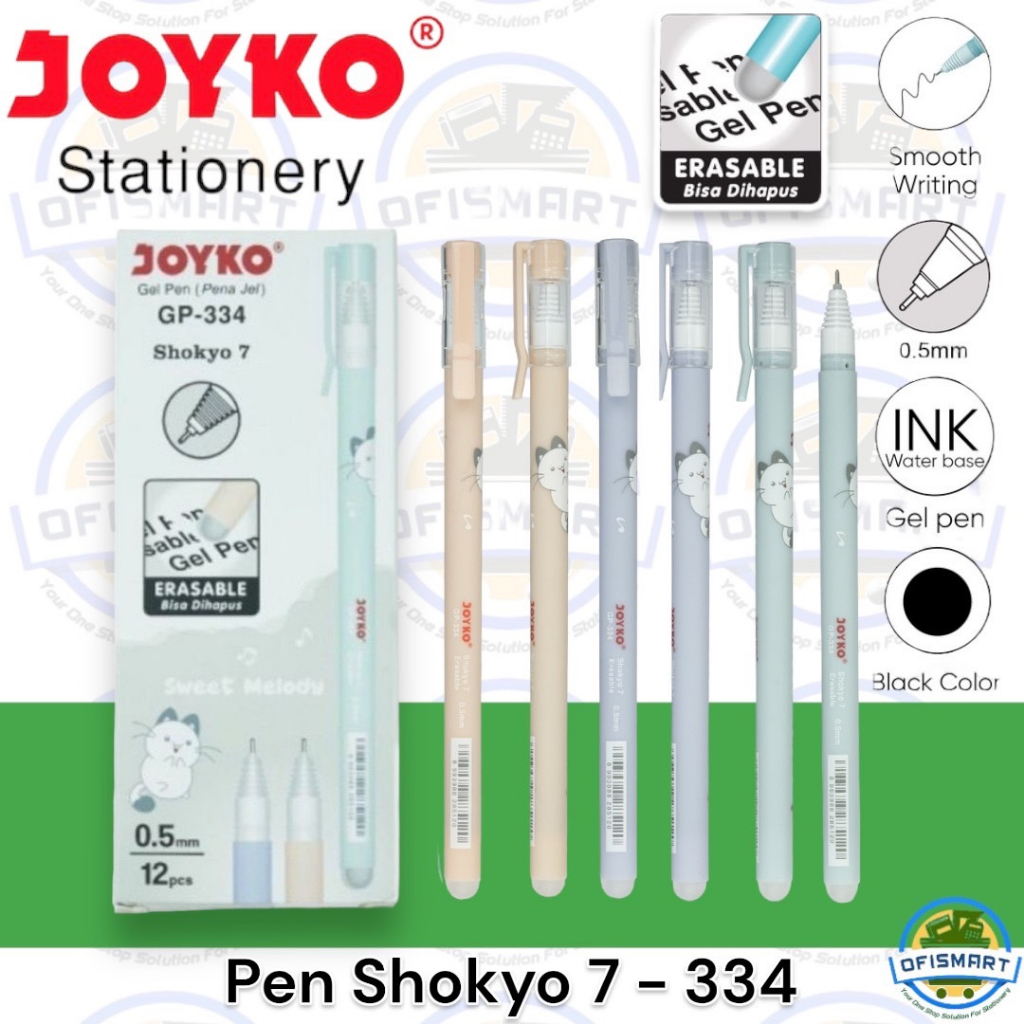 

Joyko Gel Pen 0.5mm Bisa Dihapus GP-334 | @1Ktk=12PCs