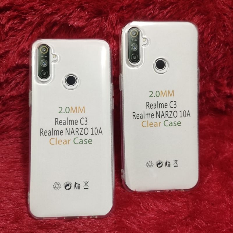 Clear Silicon bening Realme C3 Softcase Silikon Casing Case Clear Bening Transparan