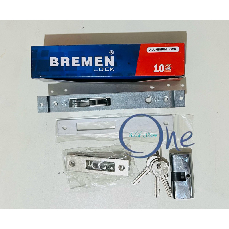 Kunci Pintu Sliding / Kunci Pintu Geser Set Bremen / Weldom / Strong AL OCD 5124 Belluci Pintu Alumi