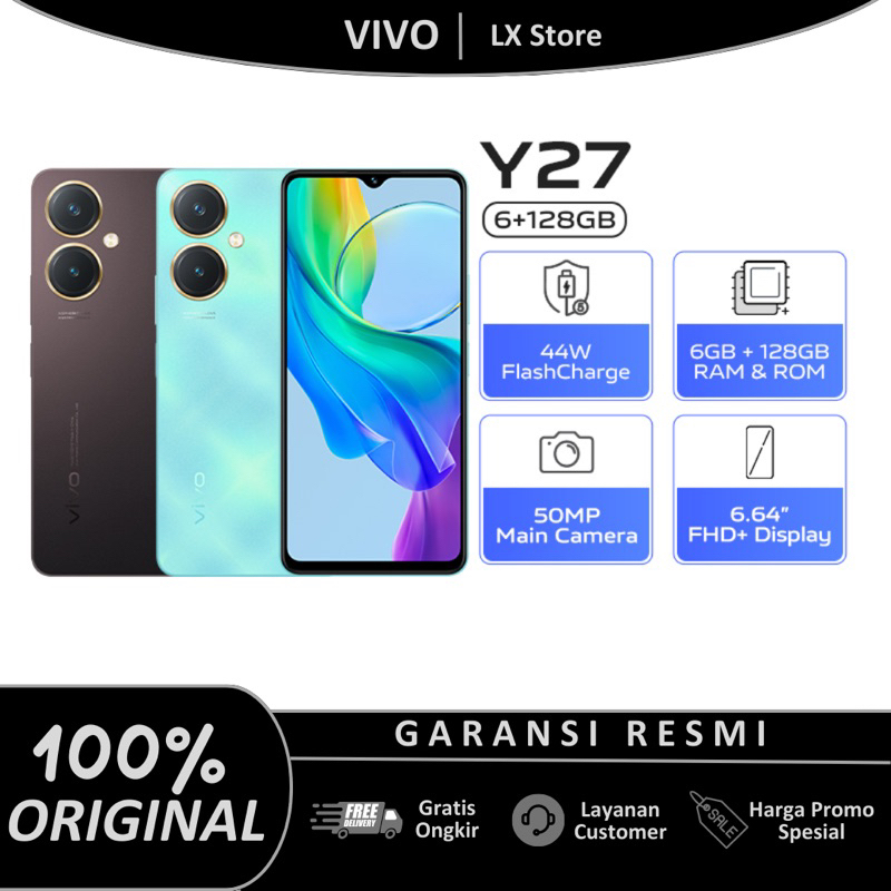 VIVO Y27 RAM 6GB ROM 128GB (6/128) Garansi Resmi Vivo Indonesia