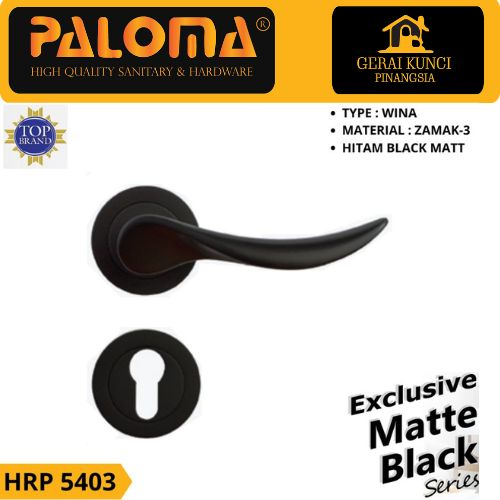 Handle pintu Paloma HRP 5403 Matte Black