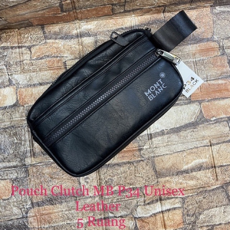 Handbag Tangan Tas MB P34 Pouch Pria/Wanita Kulit Import Quality